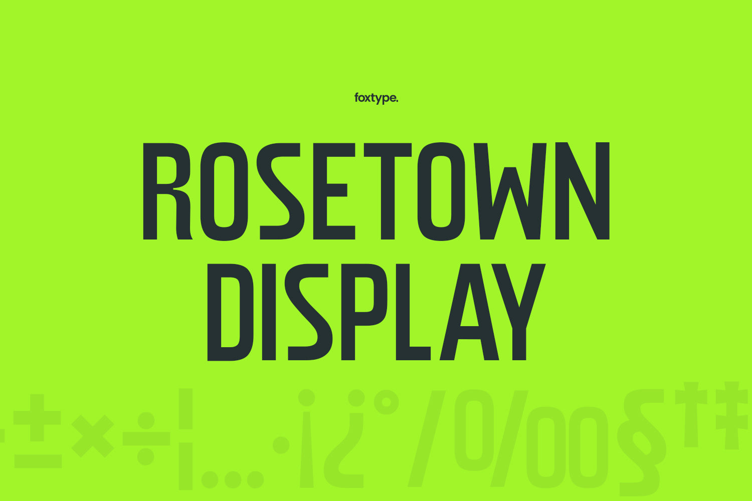 Rostown Display Font