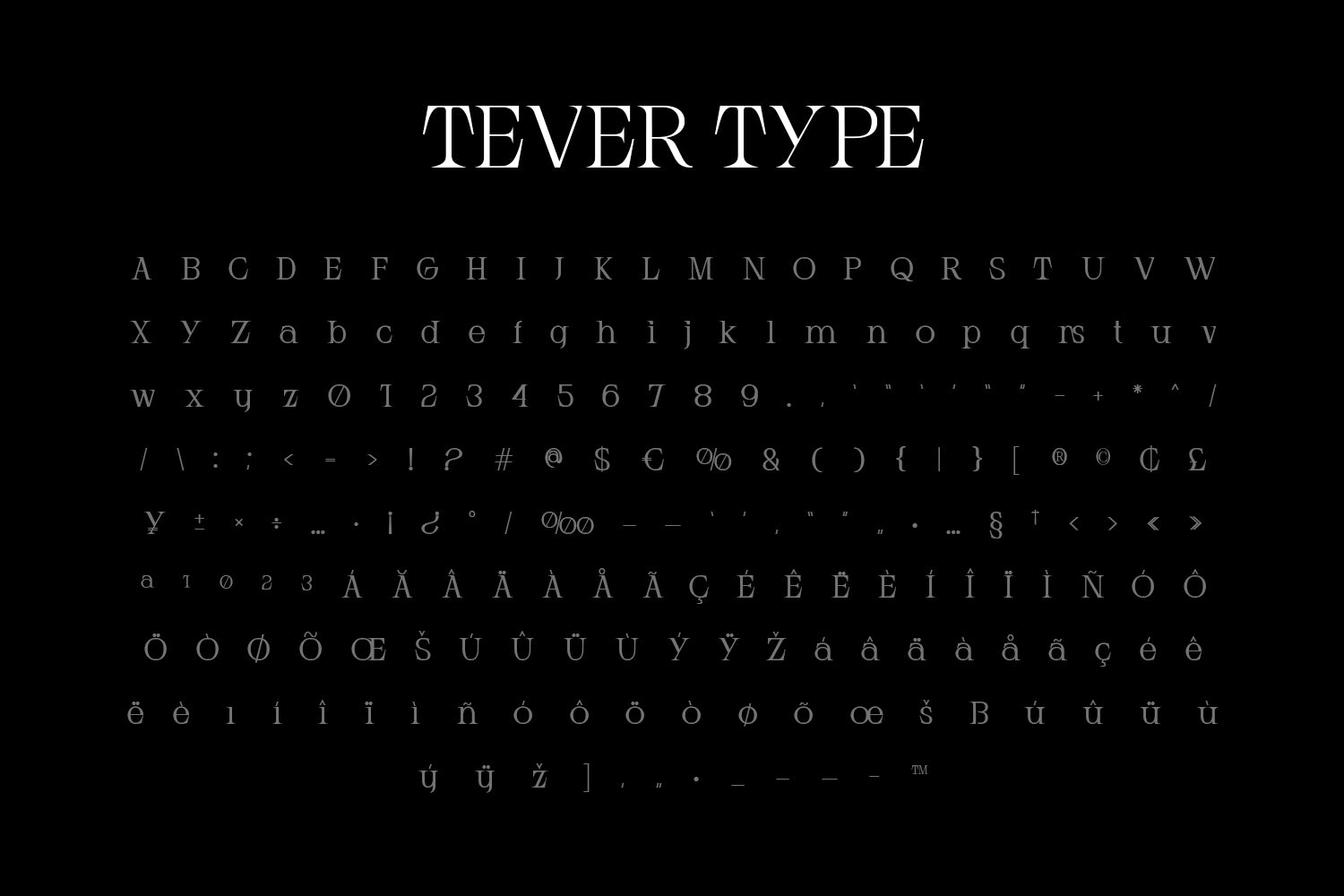 Tever Typeface