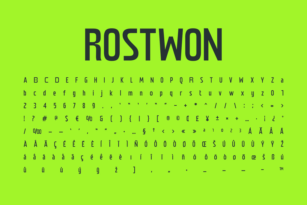 Rostown Display Font