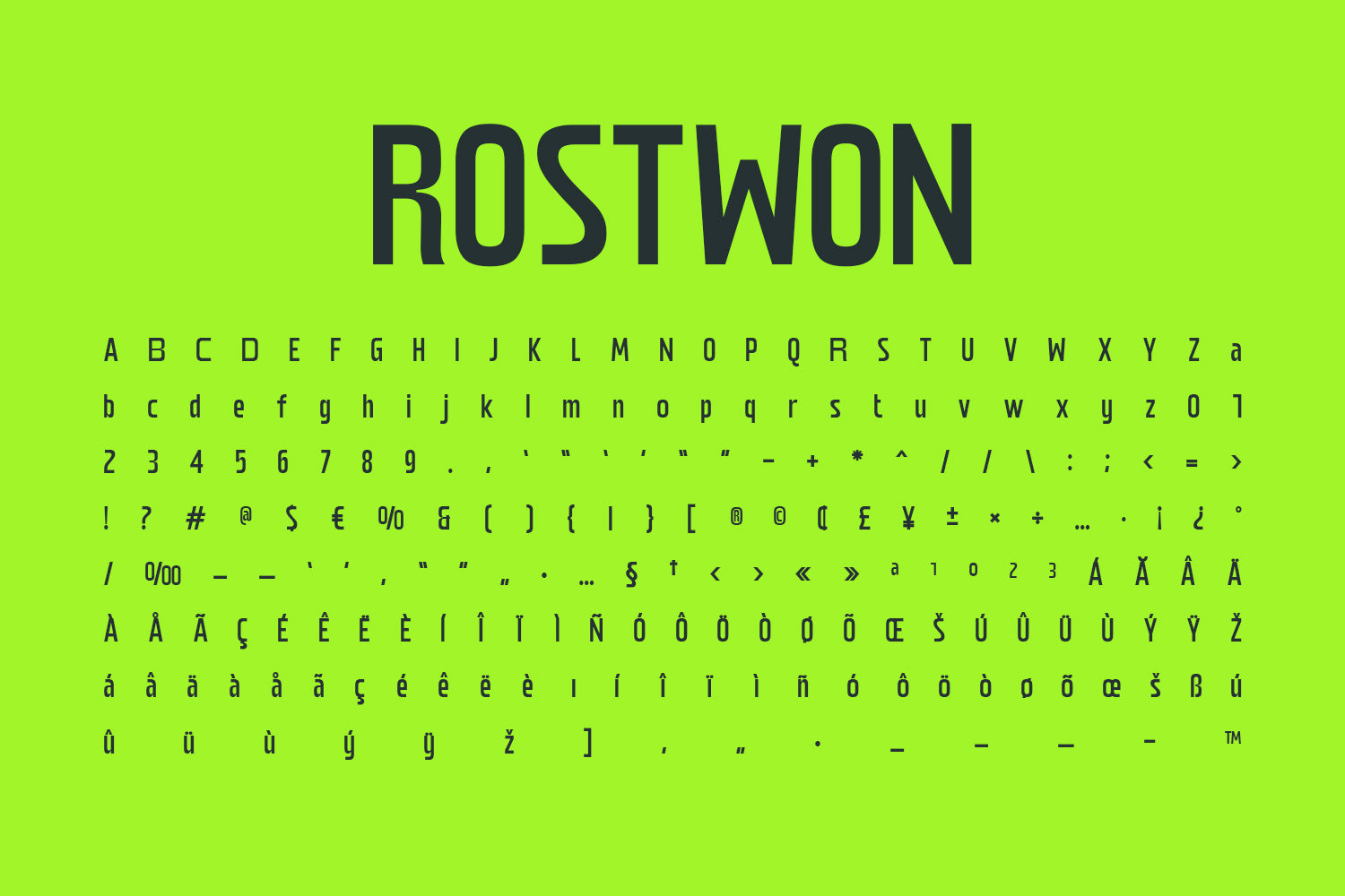 Rostown Display Font