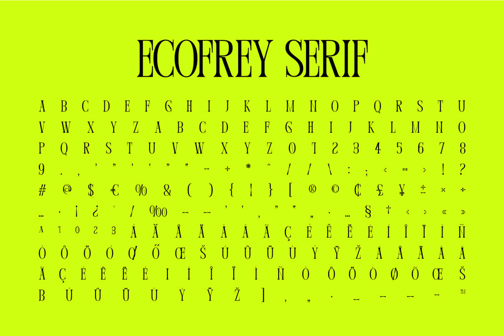 Ecofrey Serif Typeface