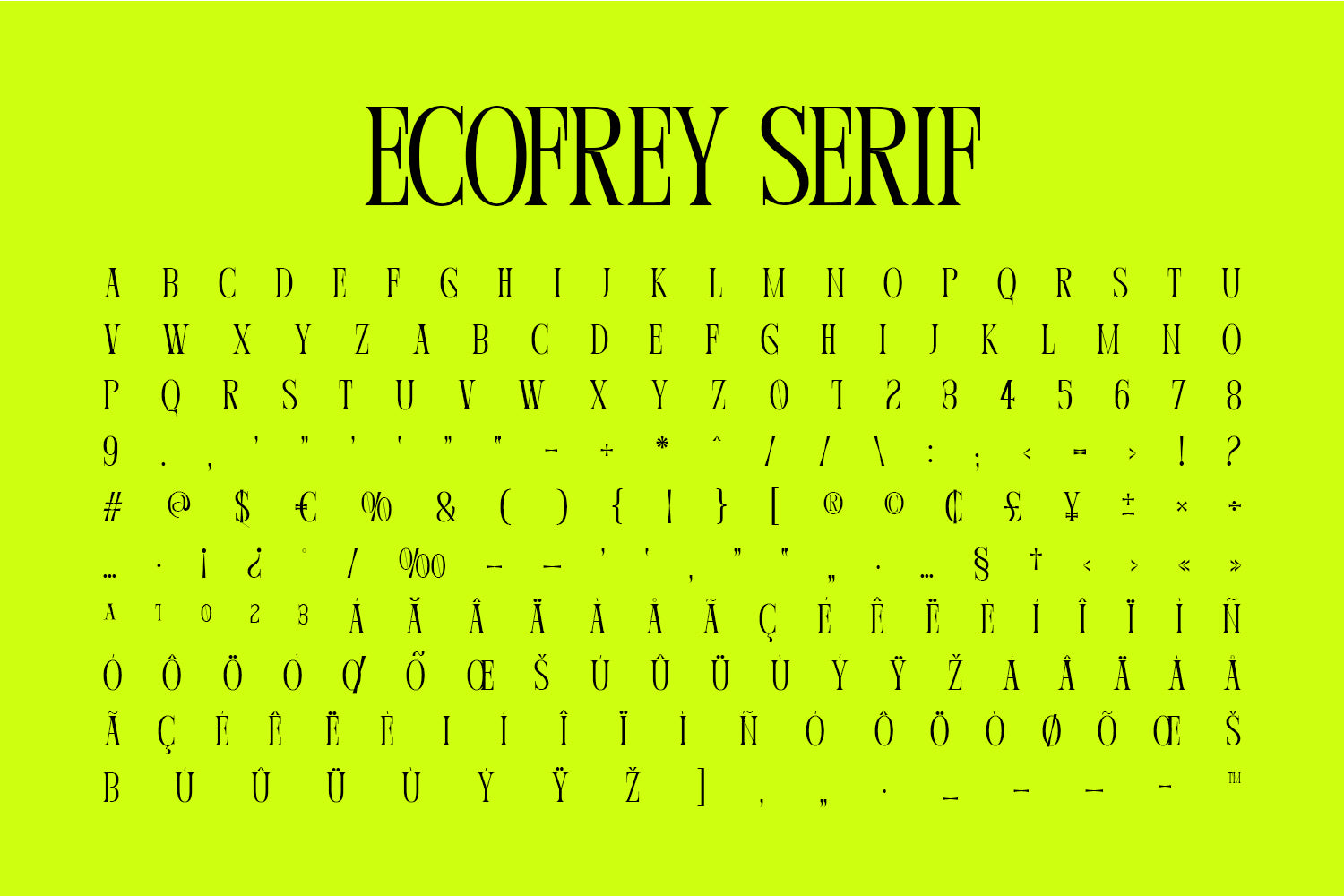 Ecofrey Serif Typeface