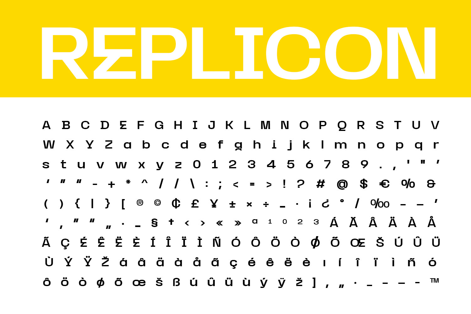 Replicon Typeface