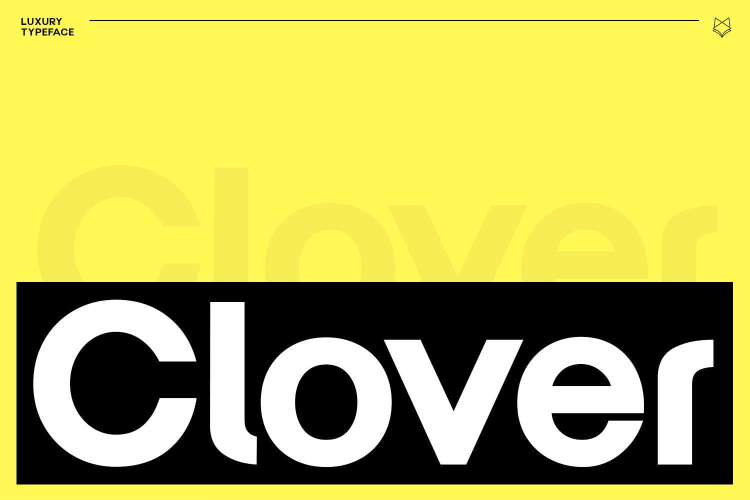 Clover Display Typeface
