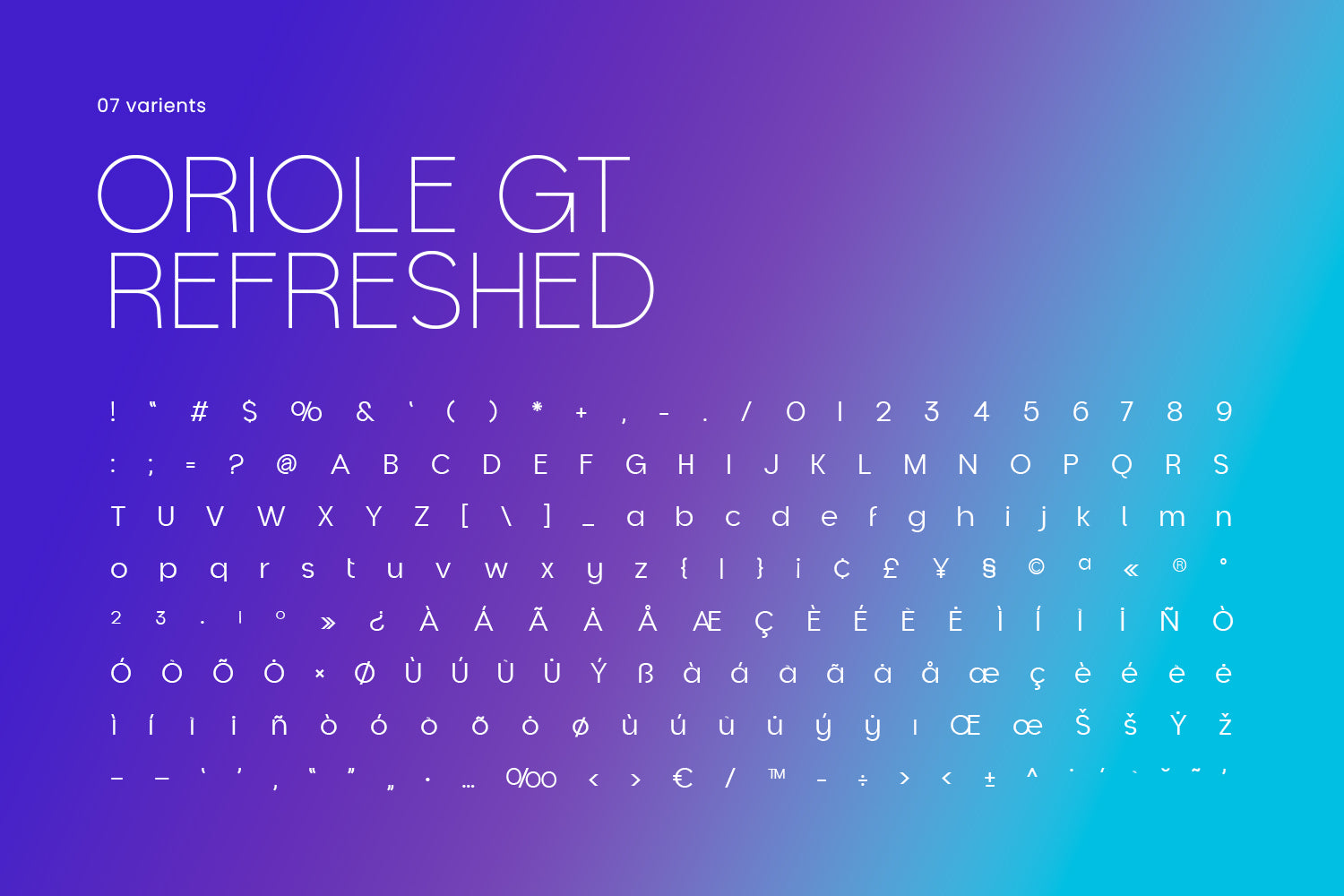 Oriole Display Typeface